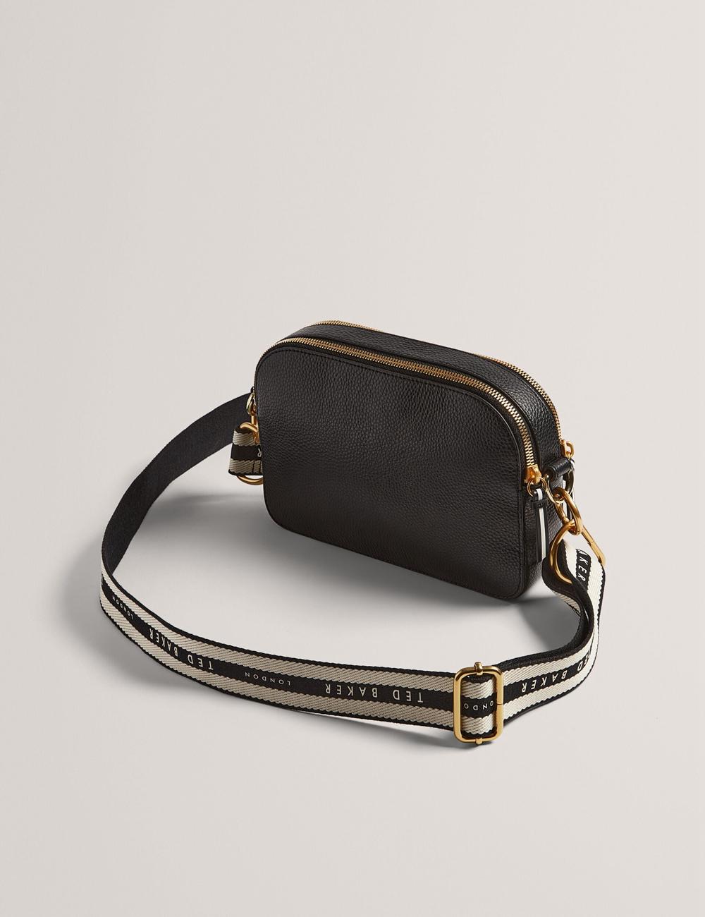 Ted Baker RIVEA - Woven Panel Faux Leather Camera Cameratas Dames Donkerblauw | CVXD-25761