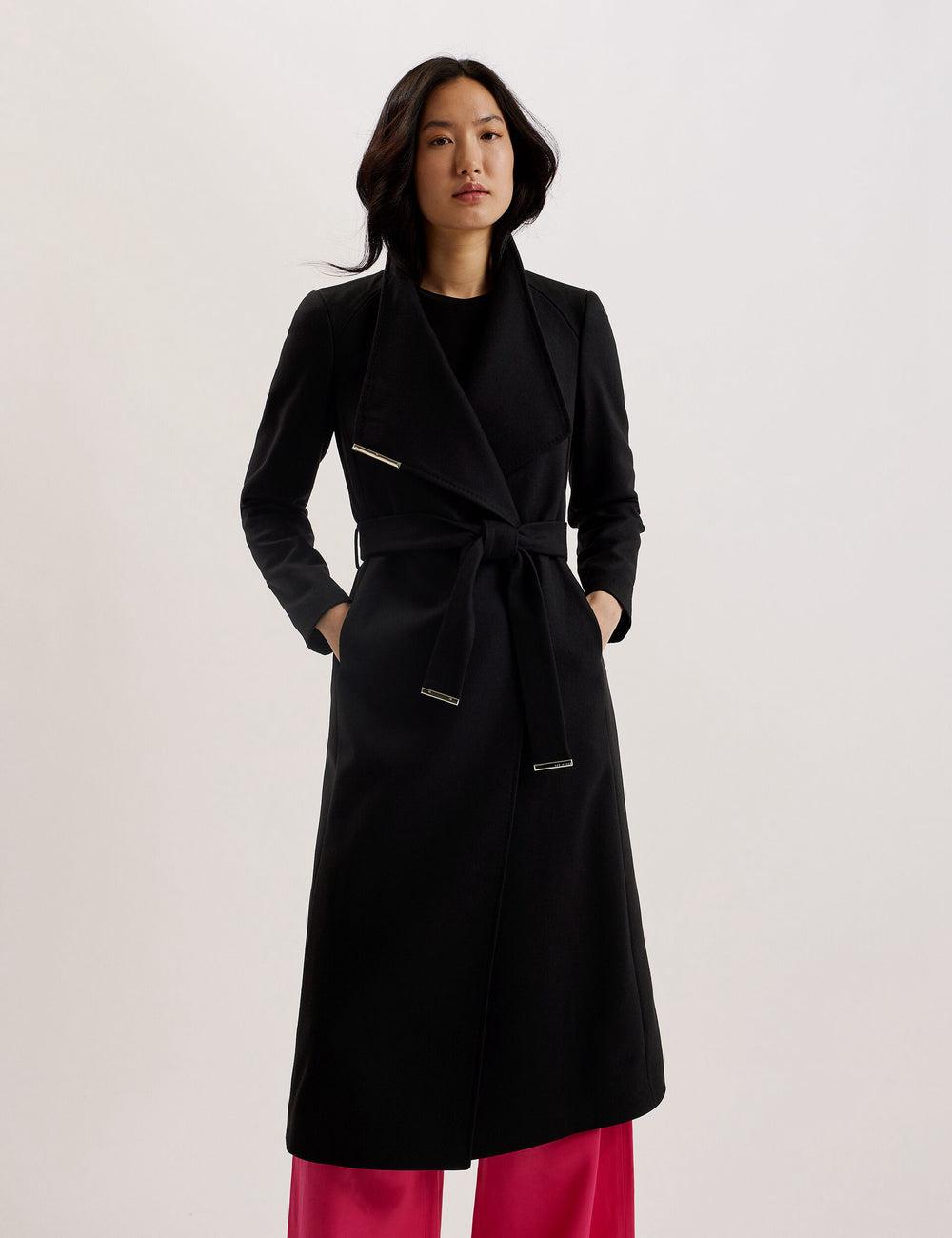 Ted Baker ROSELL Wool Jassen Dames Zwart | NISO-62718