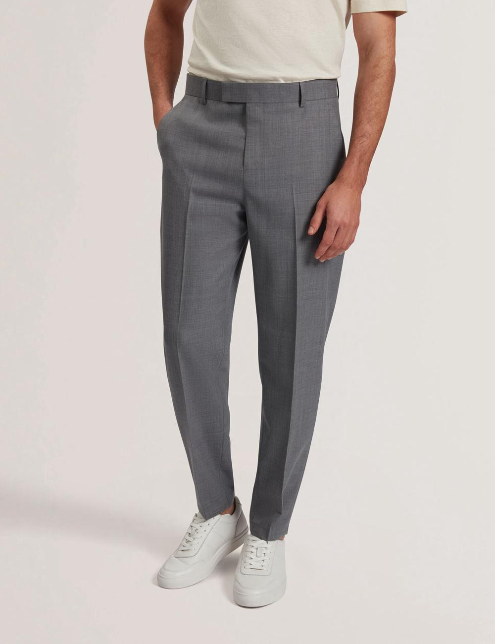 Ted Baker SELWYNT - Lightweight Wool Blend Broek Heren Grijs | OXCL-16954