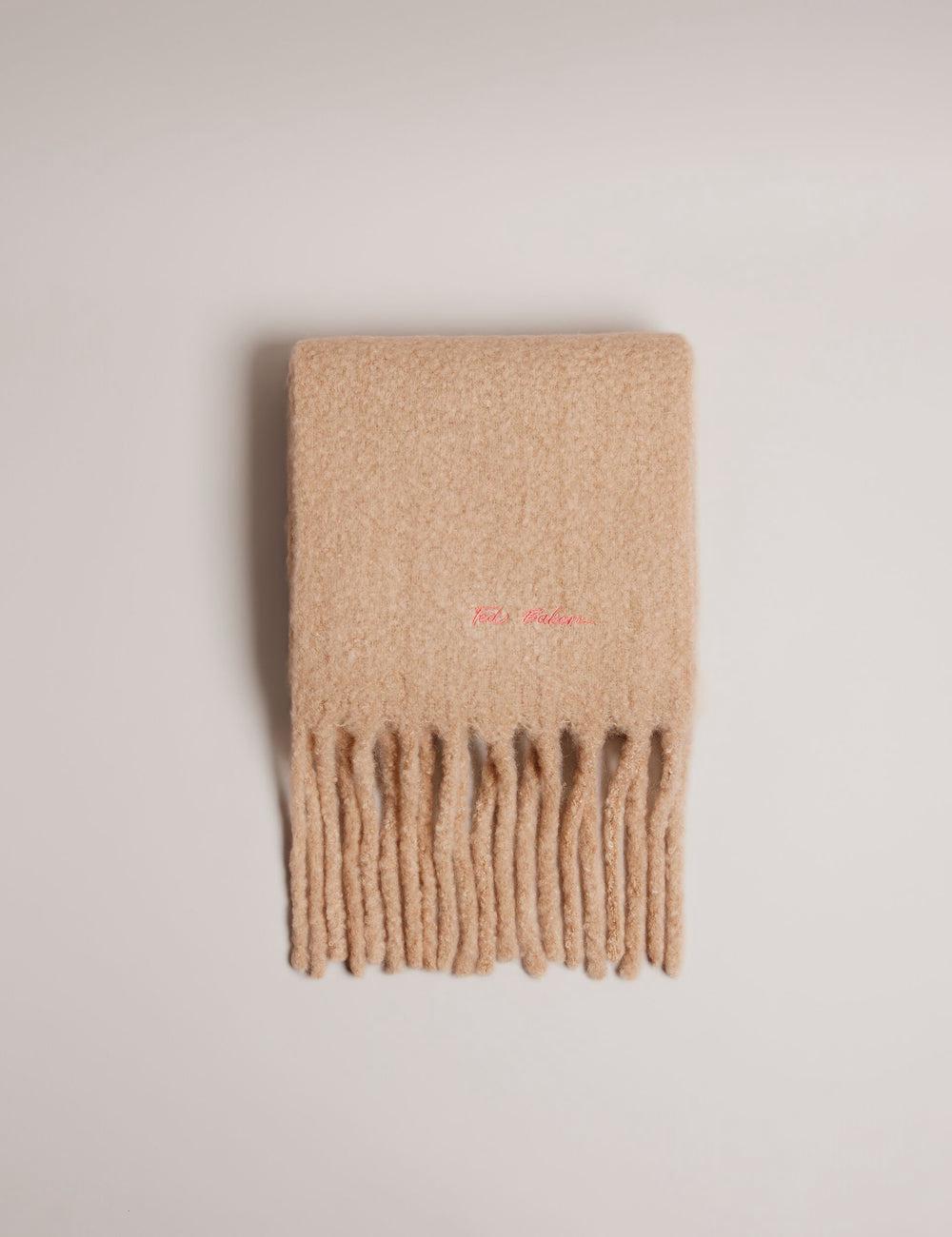 Ted Baker SHELMAS - Fluffy Wool Blend Blanket Knitted Sjaals Dames Taupe | KEZB-98640