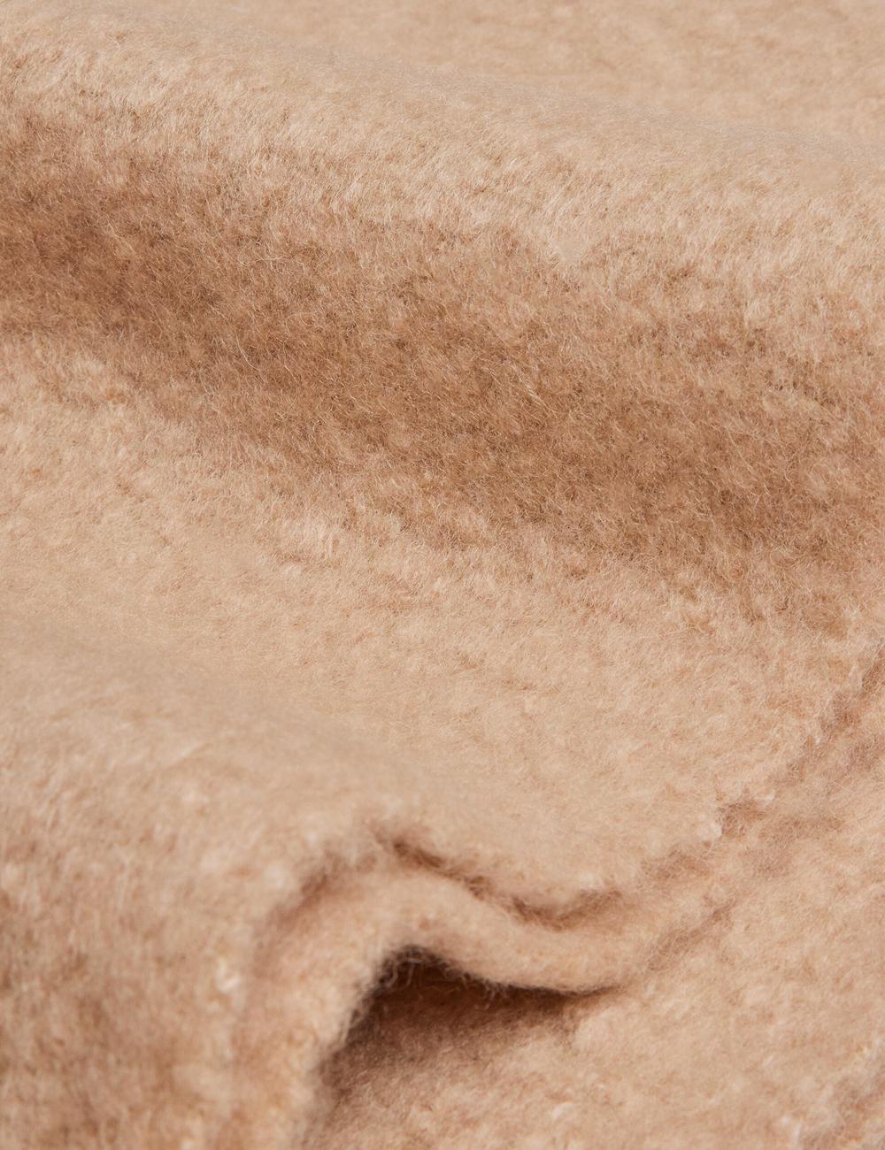 Ted Baker SHELMAS - Fluffy Wool Blend Blanket Knitted Sjaals Dames Taupe | KEZB-98640