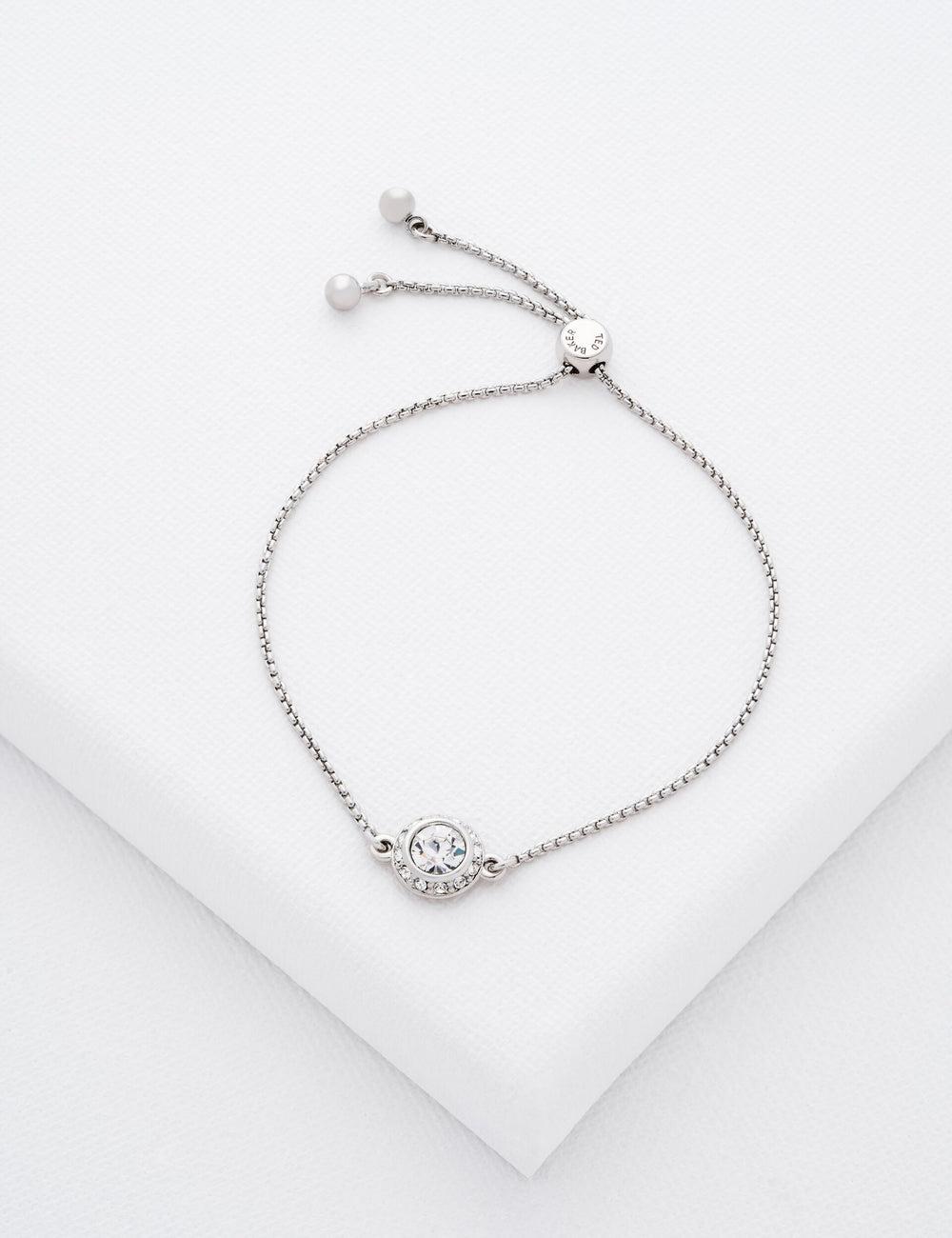 Ted Baker SOLETA - Solitaire Sparkle Crystal Adjustable Armbanden Dames Zilver | BULO-01749