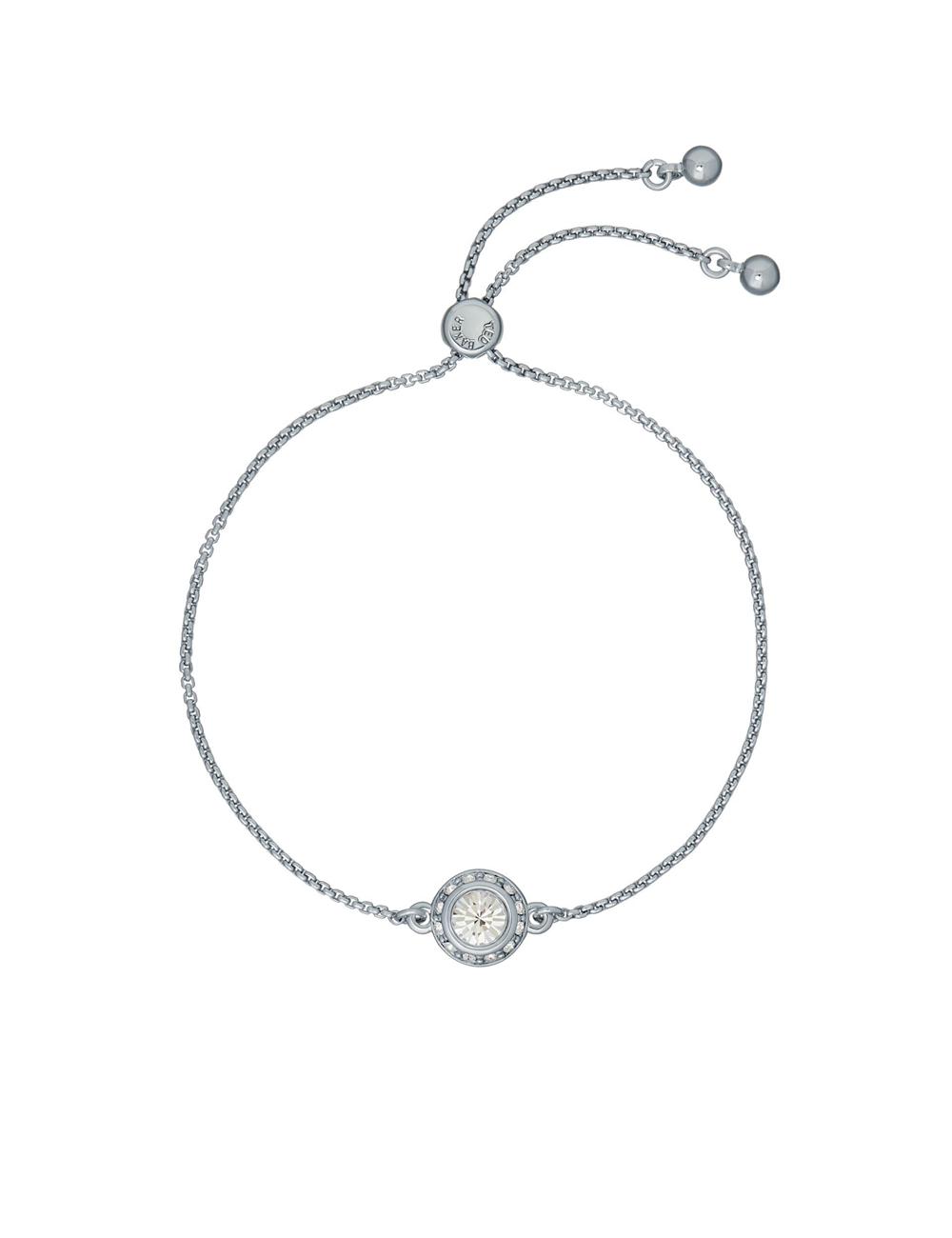 Ted Baker SOLETA - Solitaire Sparkle Crystal Adjustable Armbanden Dames Zilver | BULO-01749