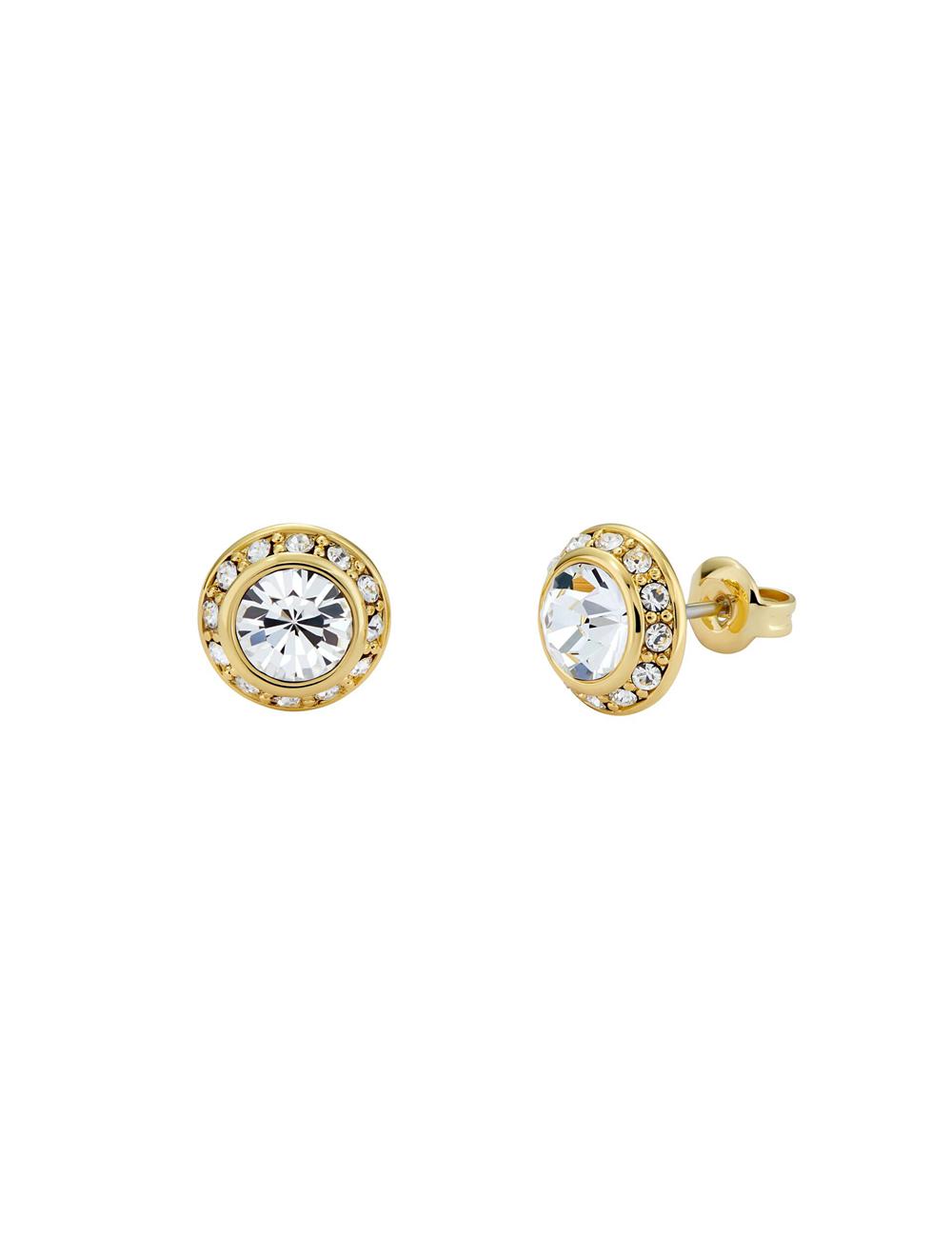 Ted Baker SOLETIA - Solitaire Sparkle Crystal Stud Oorbellen Dames Goud | SBKL-13956