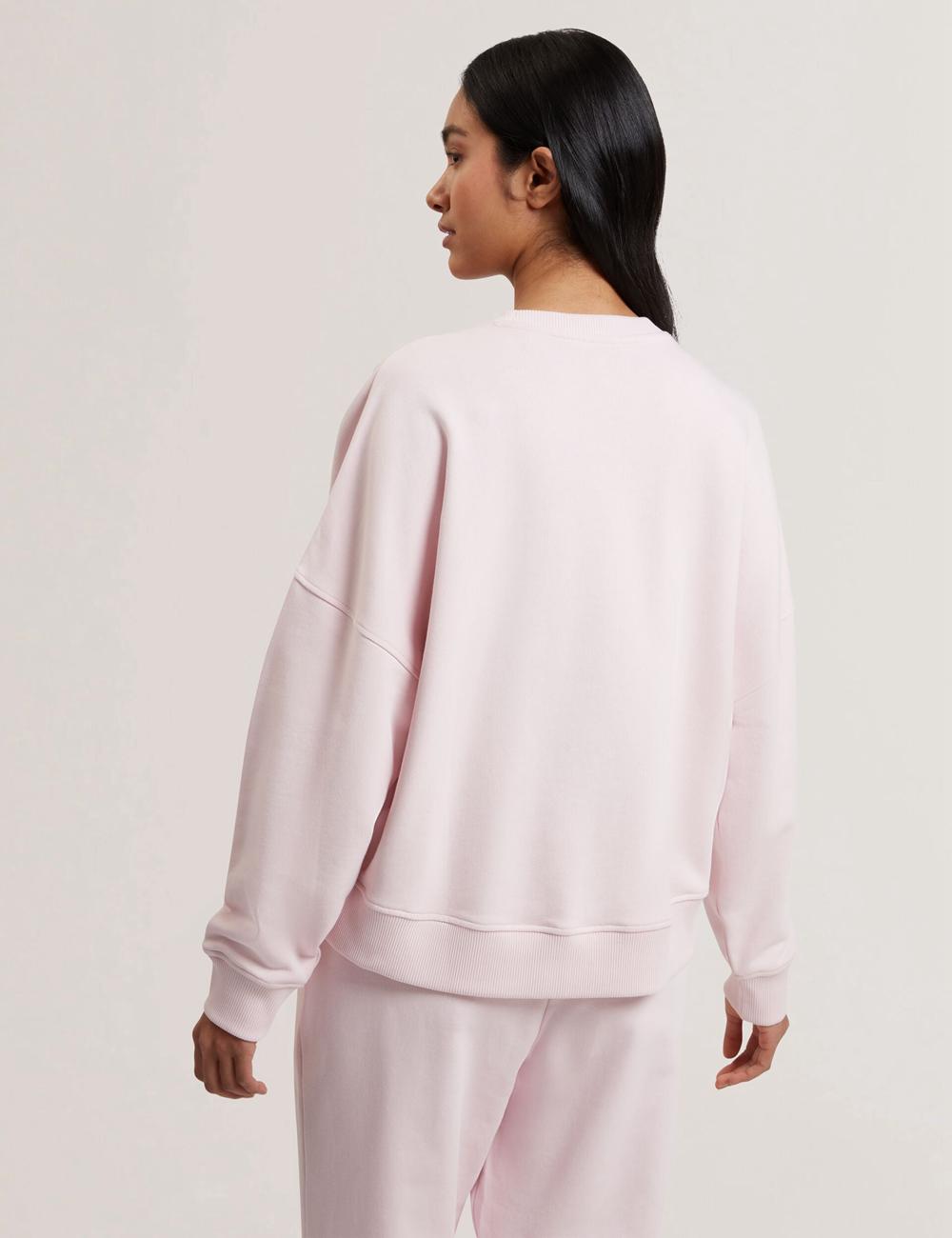 Ted Baker STIILA - Embroidered Logo Pure Cotton Sweatshirts Dames Roze | GPXS-73128