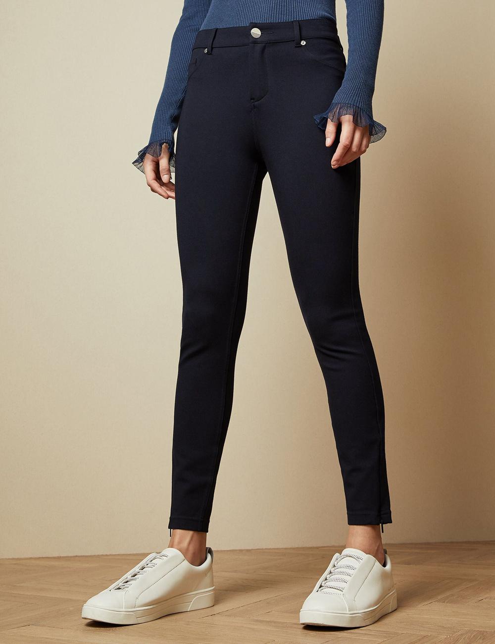 Ted Baker STRENTI - Skinny Fit Zip Cuff Broek Dames Blauw | WVHB-70293