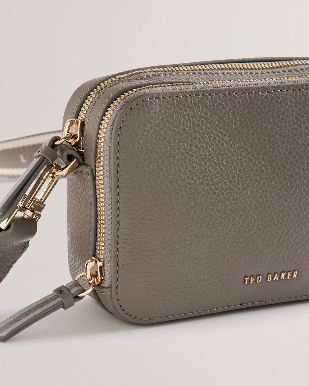Ted Baker STUNNA - Mini Leather Crossbody Camera Schoudertassen Dames Grijs | DJTV-83265