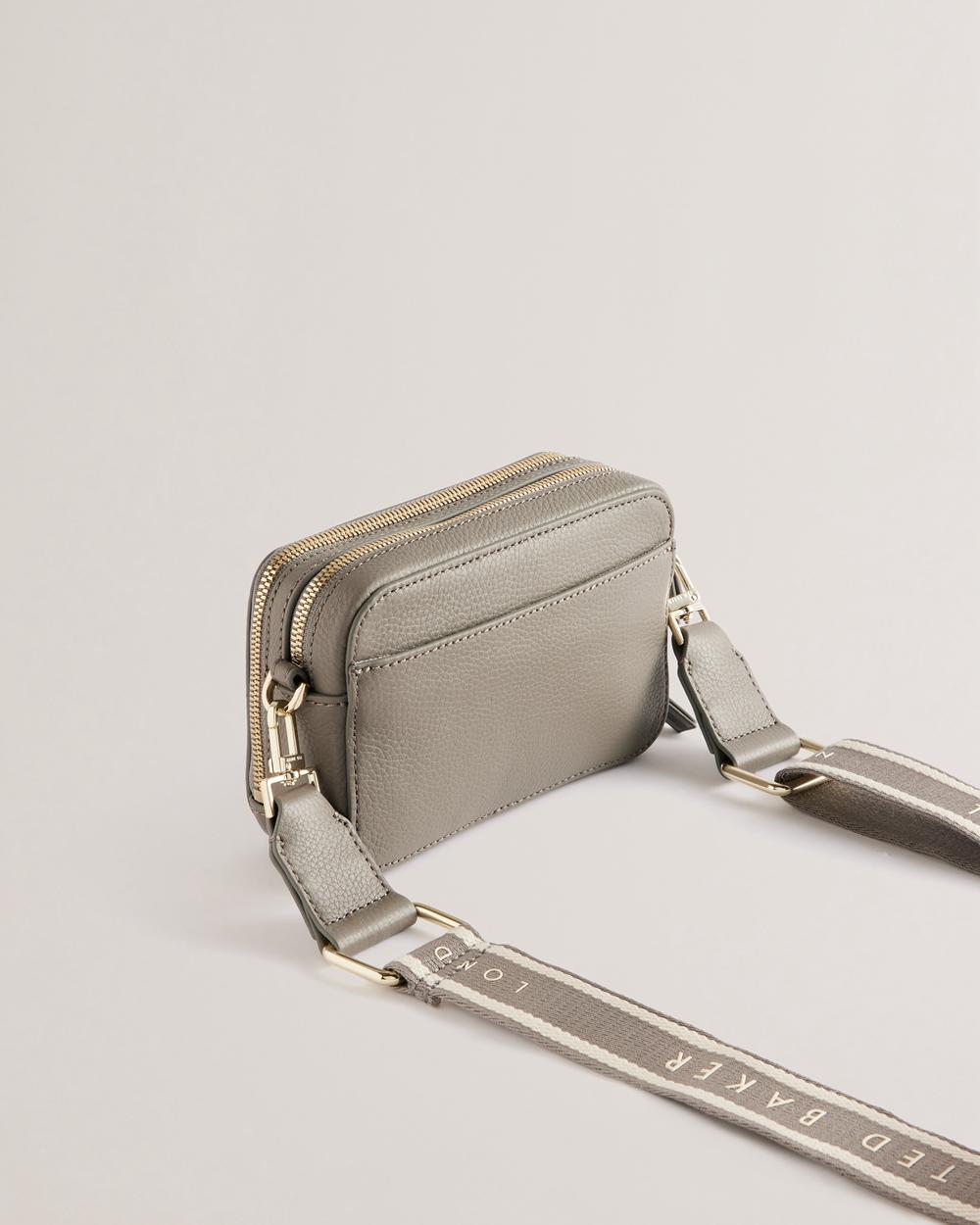 Ted Baker STUNNA - Mini Leather Crossbody Camera Schoudertassen Dames Grijs | DJTV-83265
