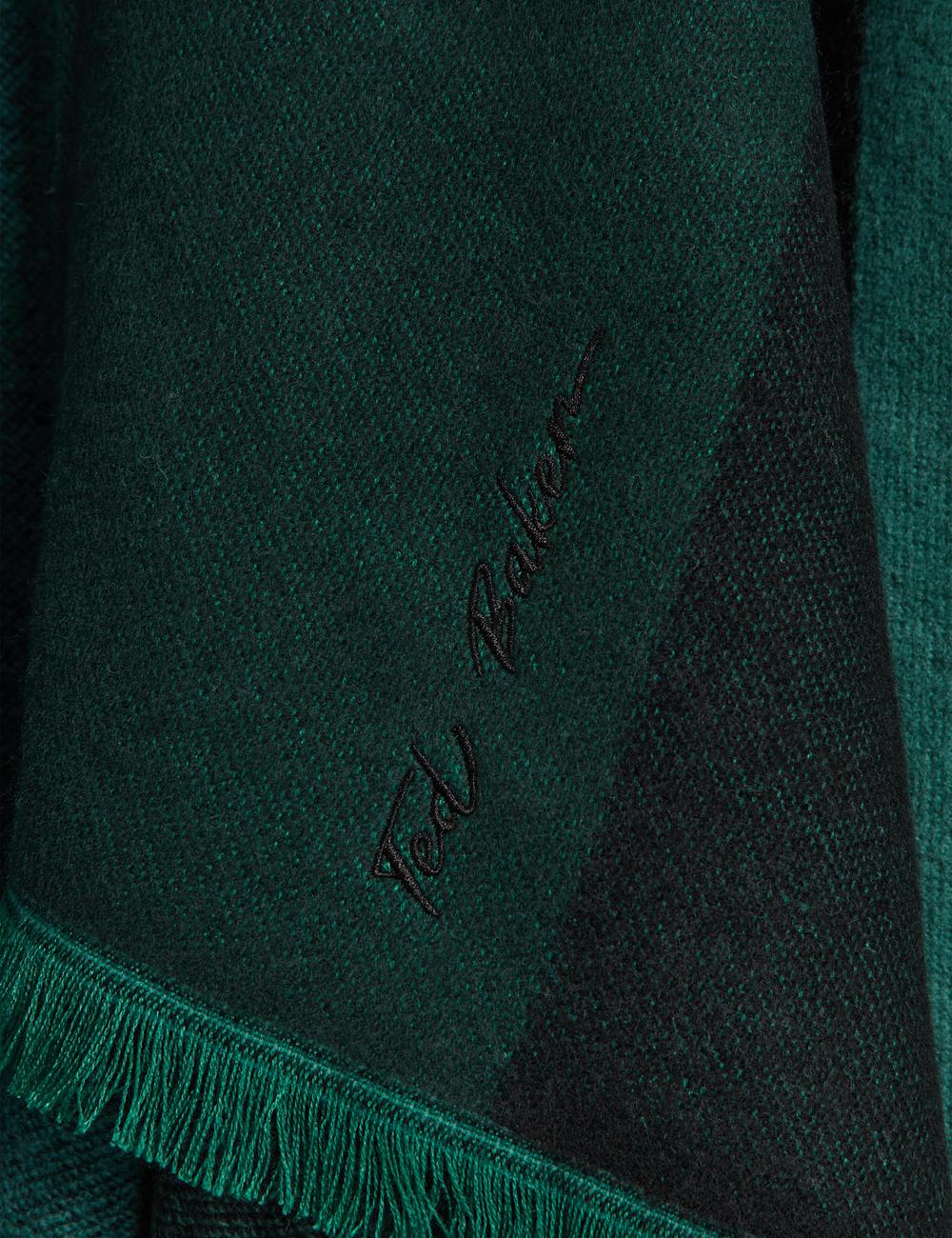 Ted Baker SUFFIA - Colour Block Buckled Woven Poncho's Dames Groen | JIQB-07693