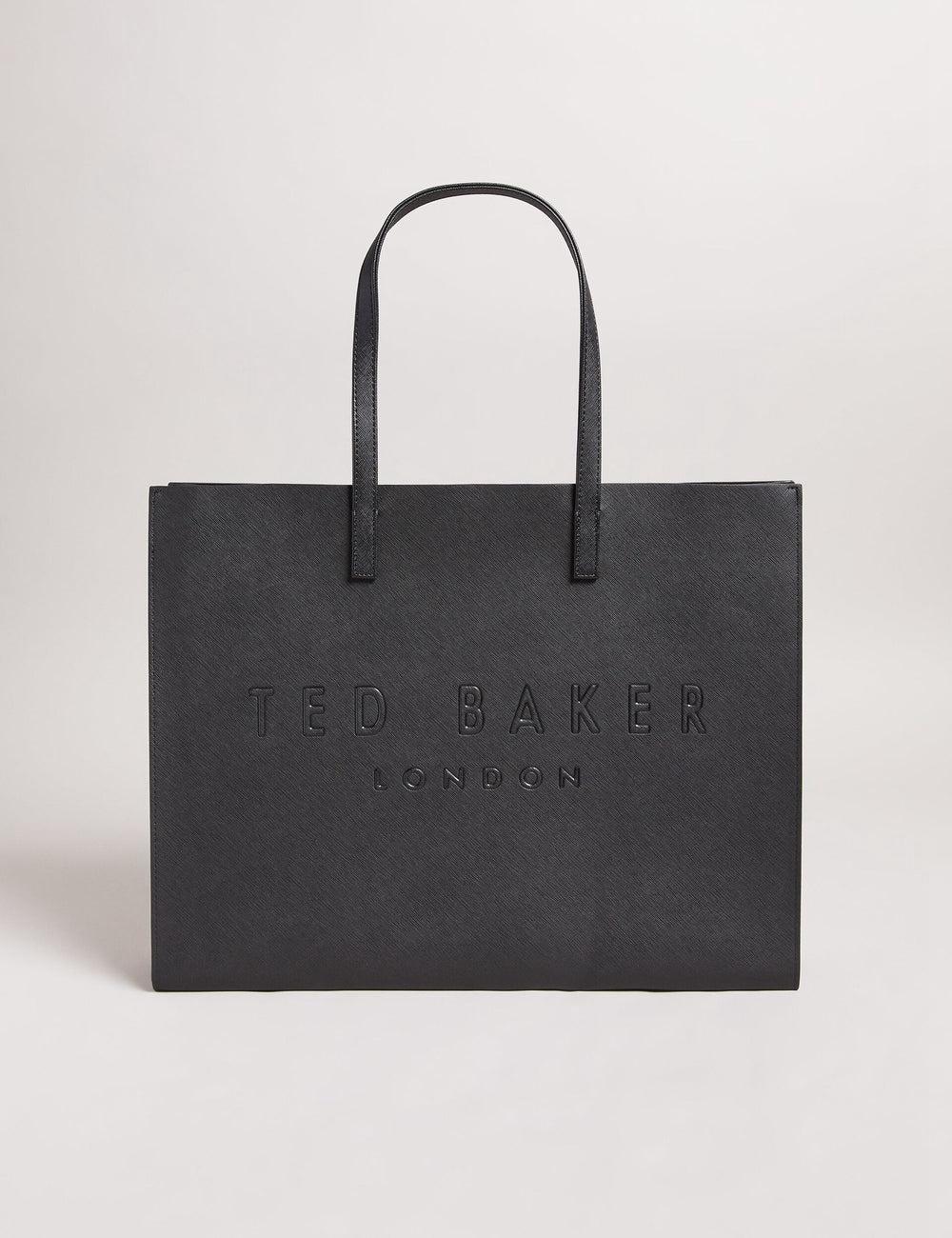 Ted Baker SUKICON - Textured Faux Leather Icon Tote Tassen Dames Zwart | WPKX-05932
