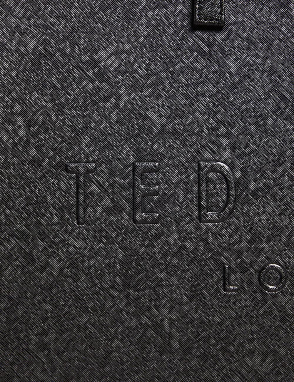 Ted Baker SUKICON - Textured Faux Leather Icon Tote Tassen Dames Zwart | WPKX-05932