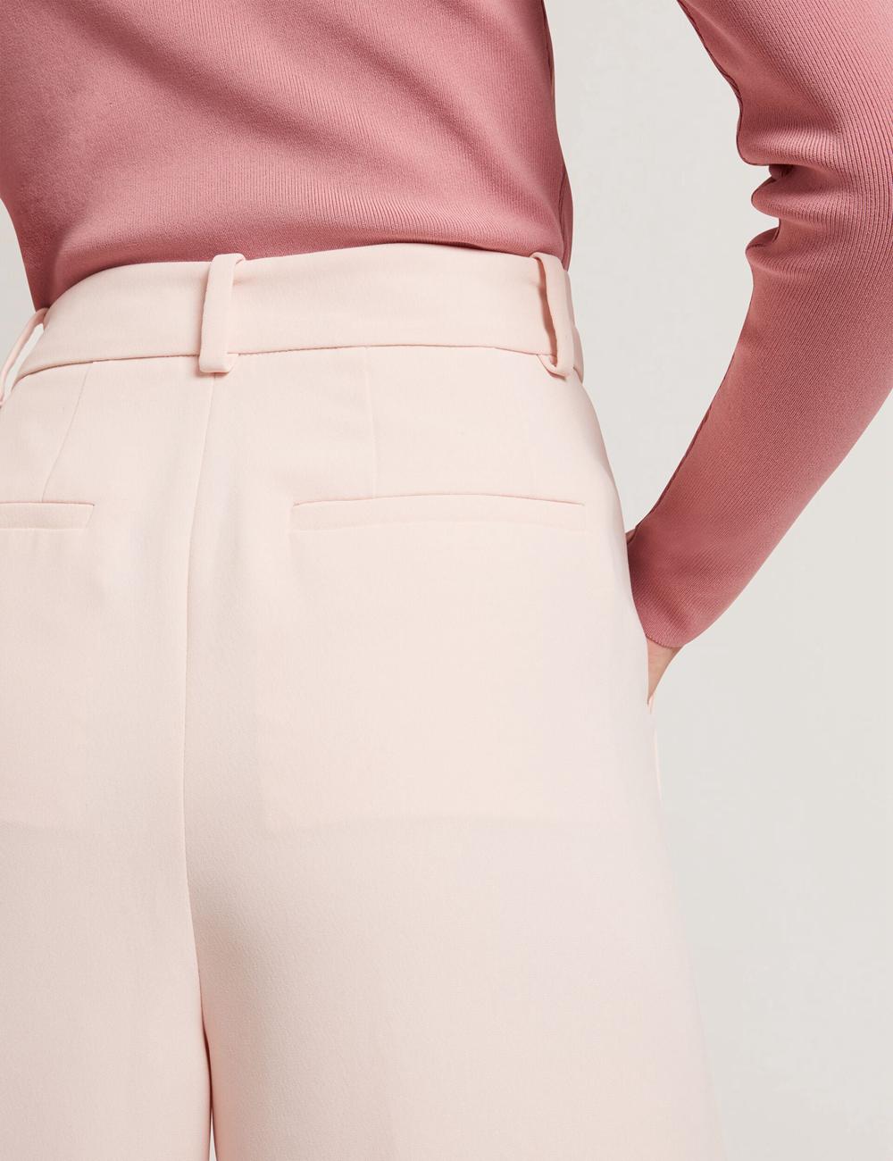Ted Baker TRAGAT - Ultra Wide Leg Woven Tailored Broek Dames Roze | VERP-30879