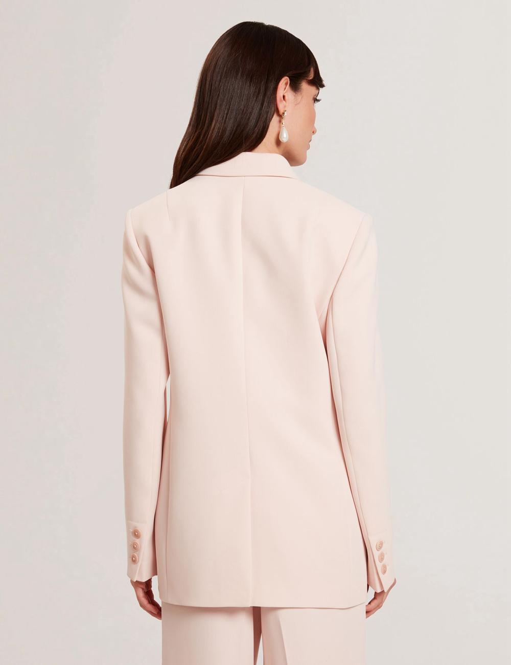 Ted Baker TRAGA - Tailored Double Breasted Woven Blazer Dames Roze | HRAL-93827