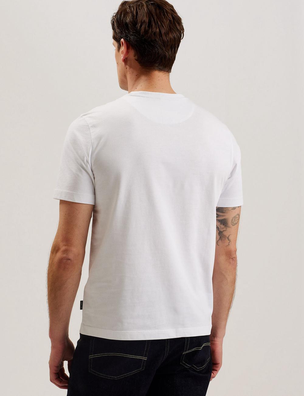 Ted Baker TYWINN - Classic Crew Neck Cotton T-shirts Heren Wit | OKCS-83247