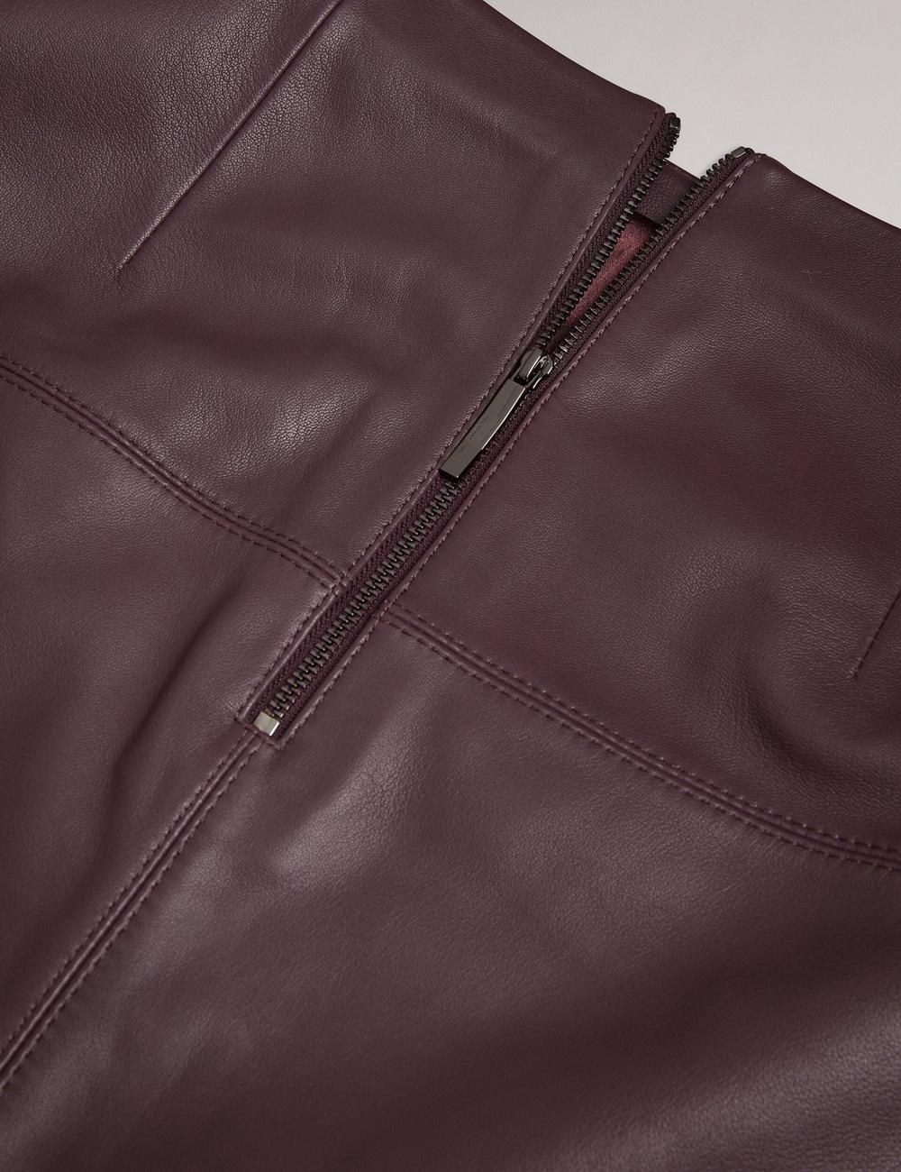 Ted Baker VALIAT - A-Line Leather Rokken Dames Rood | WCSA-74936