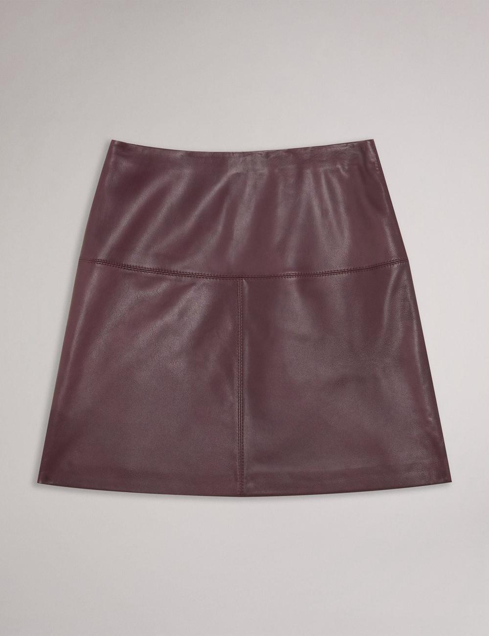 Ted Baker VALIAT - A-Line Leather Rokken Dames Rood | WCSA-74936