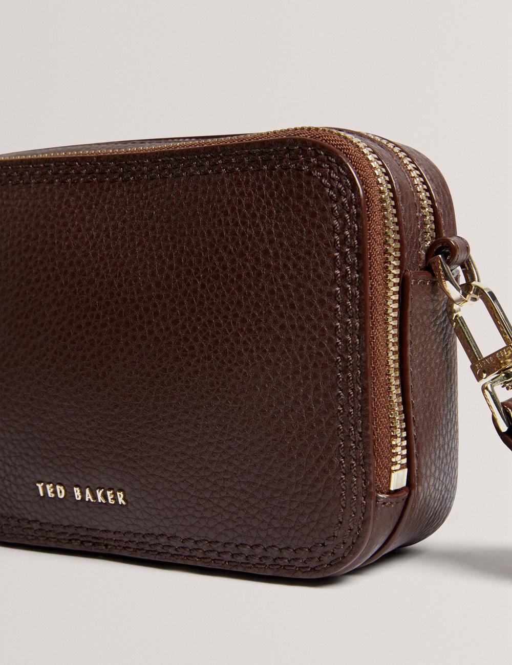 Ted Baker WILLSA - Branded Webbing Mini Leather Camera Cameratas Dames Bruin | HWJX-53478